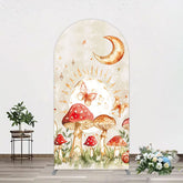 Lofaris Mushroom Cartoon World Day And Night Arch Backdrop